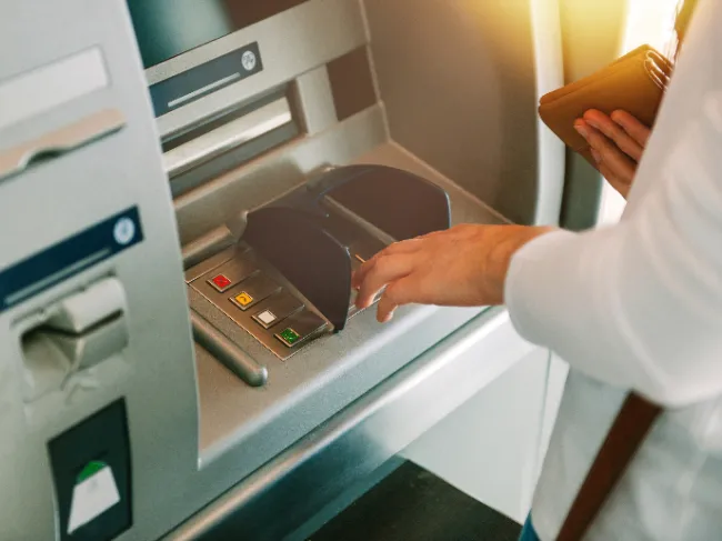 man at atm
